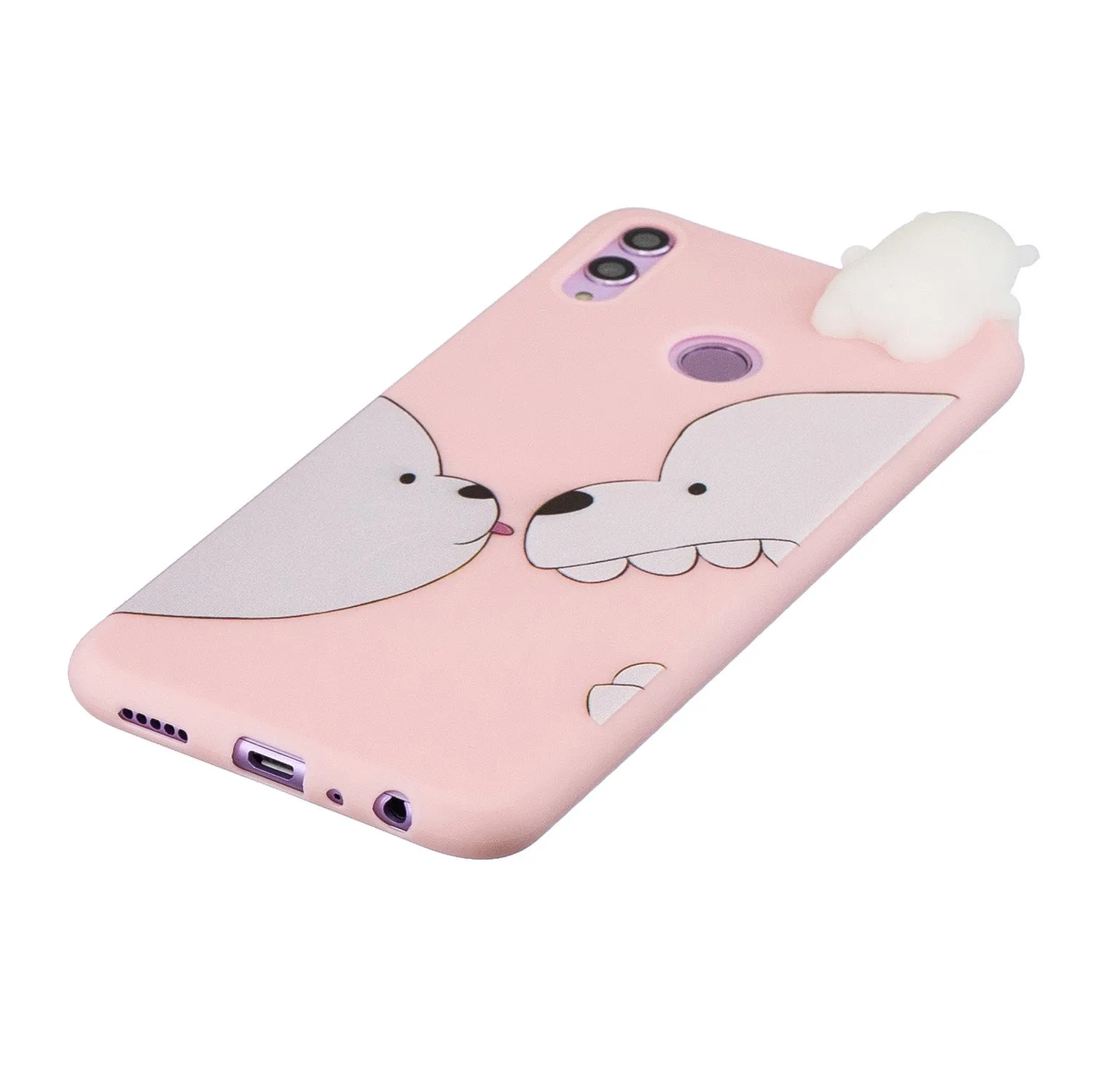 For Huawei Nova 3I 3D Cartoon Lovely Coloured Painted Soft TPU Back Cover Non-slip Shockproof Full Protective Case Big white bear