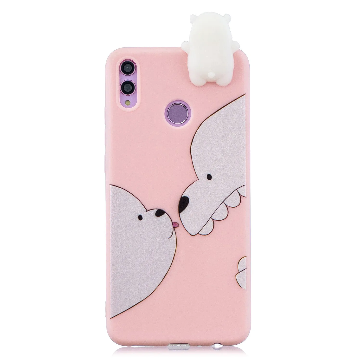 For Huawei Nova 3I 3D Cartoon Lovely Coloured Painted Soft TPU Back Cover Non-slip Shockproof Full Protective Case Big white bear