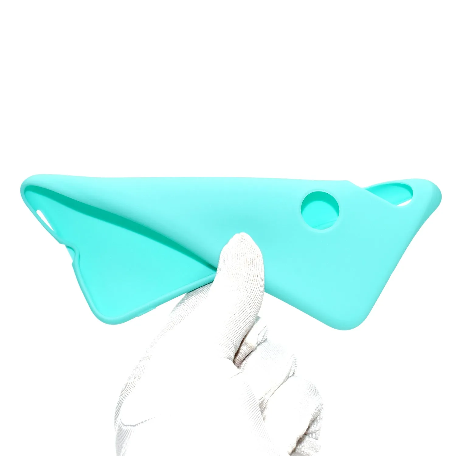 For HUAWEI Y6 2019 Lovely Candy Color Matte TPU Anti-scratch Non-slip Protective Cover Back Case Light blue