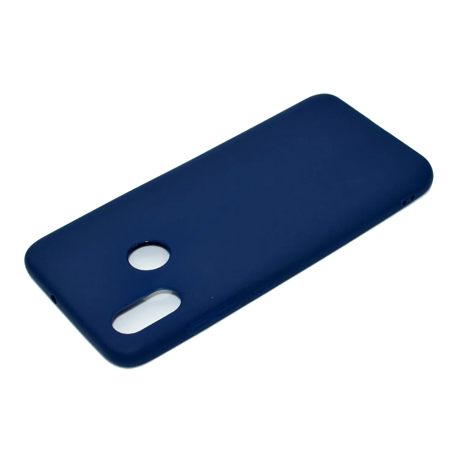 For HUAWEI Y6 2019 Lovely Candy Color Matte TPU Anti-scratch Non-slip Protective Cover Back Case Navy