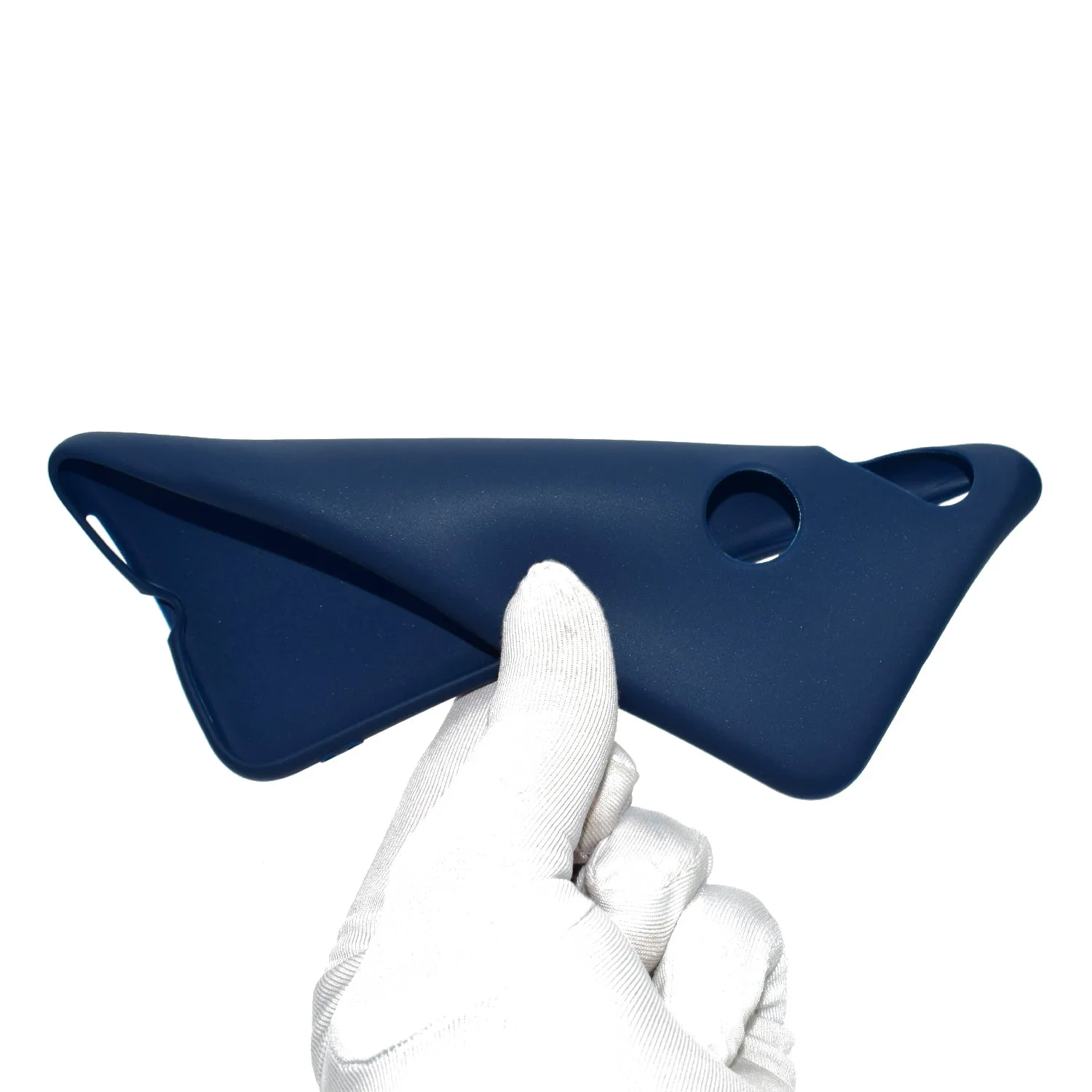 For HUAWEI Y6 2019 Lovely Candy Color Matte TPU Anti-scratch Non-slip Protective Cover Back Case Navy