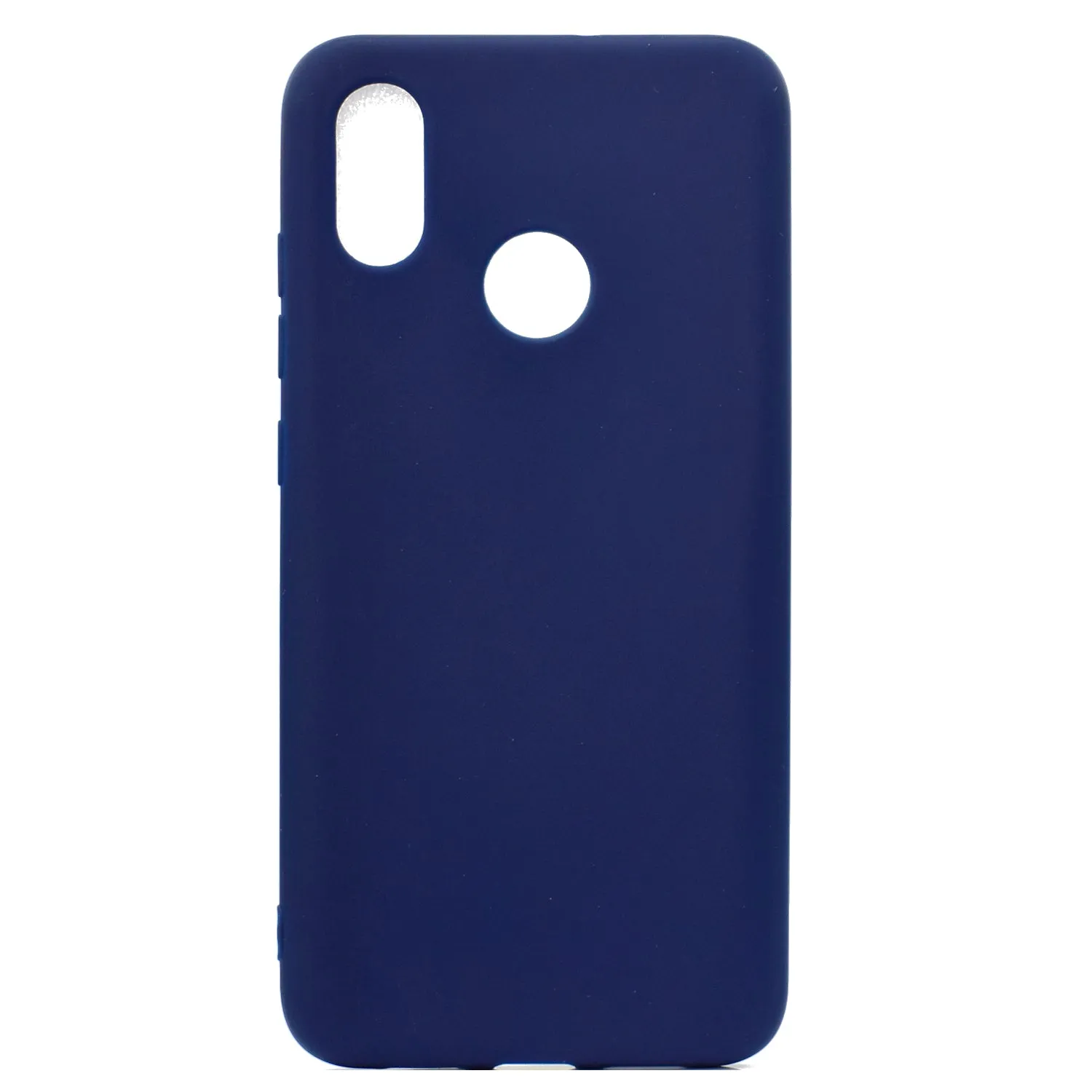 For HUAWEI Y6 2019 Lovely Candy Color Matte TPU Anti-scratch Non-slip Protective Cover Back Case Navy
