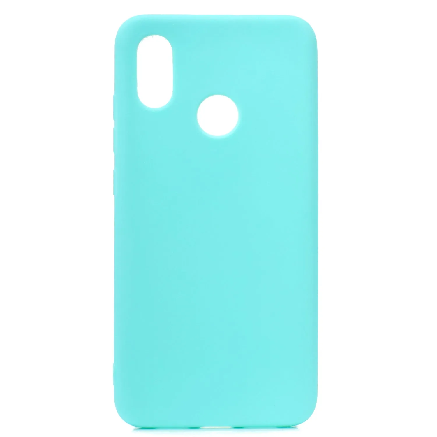 For HUAWEI Y6 2019 Lovely Candy Color Matte TPU Anti-scratch Non-slip Protective Cover Back Case red
