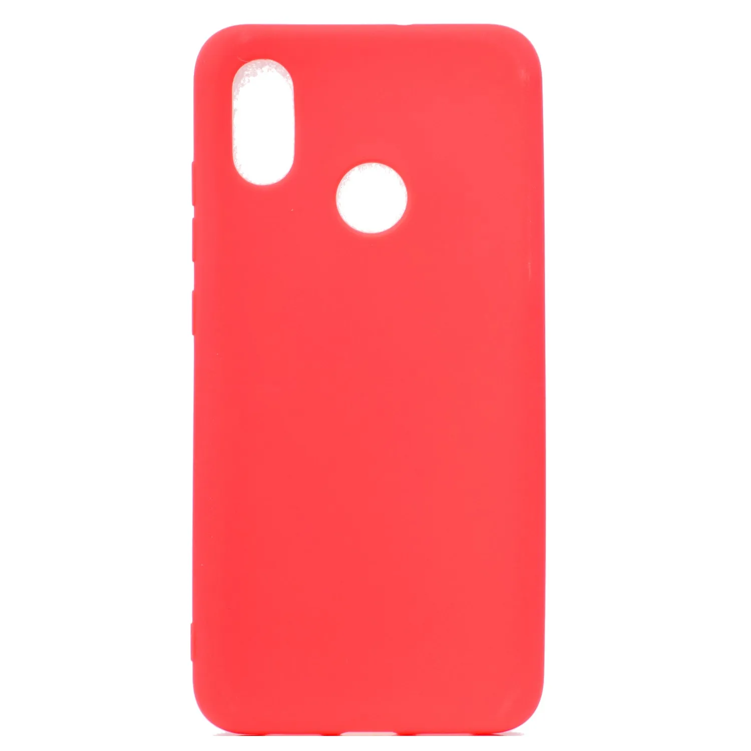 For HUAWEI Y6 2019 Lovely Candy Color Matte TPU Anti-scratch Non-slip Protective Cover Back Case white