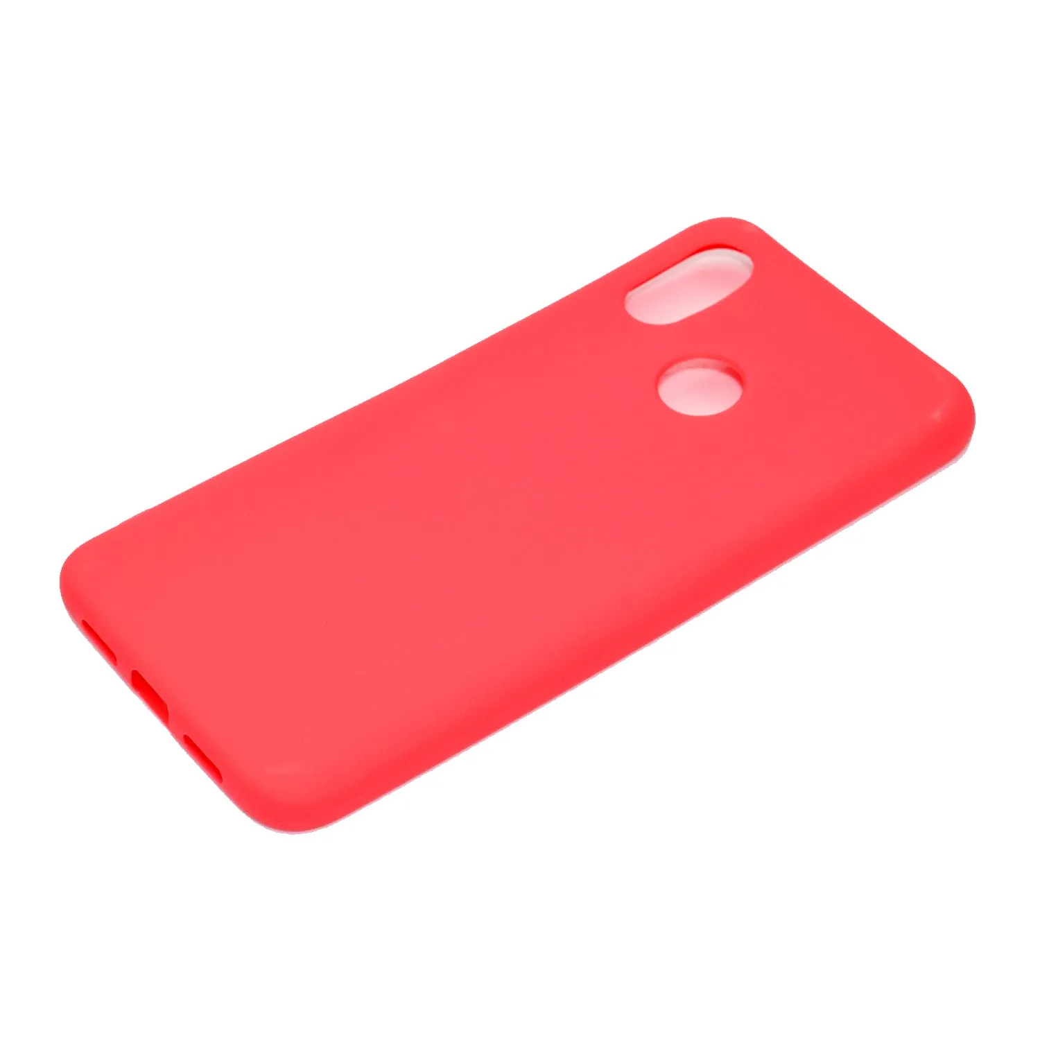 For HUAWEI Y6 2019 Lovely Candy Color Matte TPU Anti-scratch Non-slip Protective Cover Back Case white
