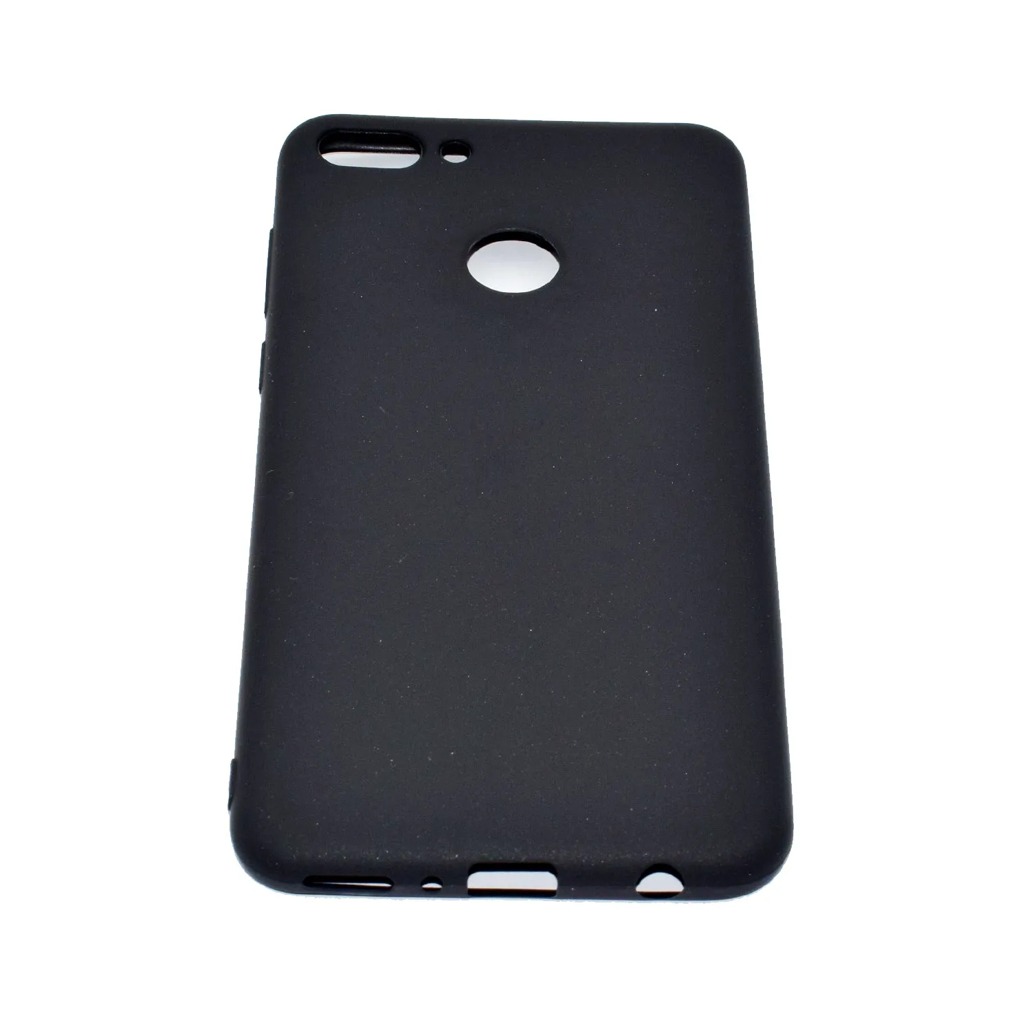 for HUAWEI Y9 2018 Lovely Candy Color Matte TPU Anti-scratch Non-slip Protective Cover Back Case black