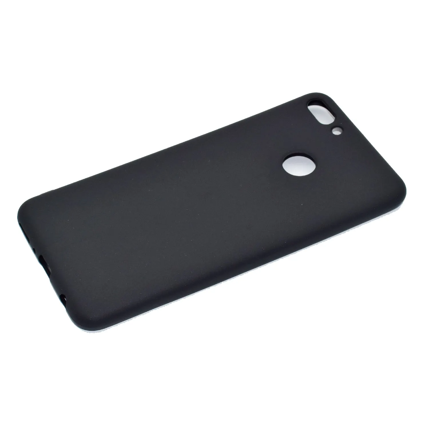 for HUAWEI Y9 2018 Lovely Candy Color Matte TPU Anti-scratch Non-slip Protective Cover Back Case black