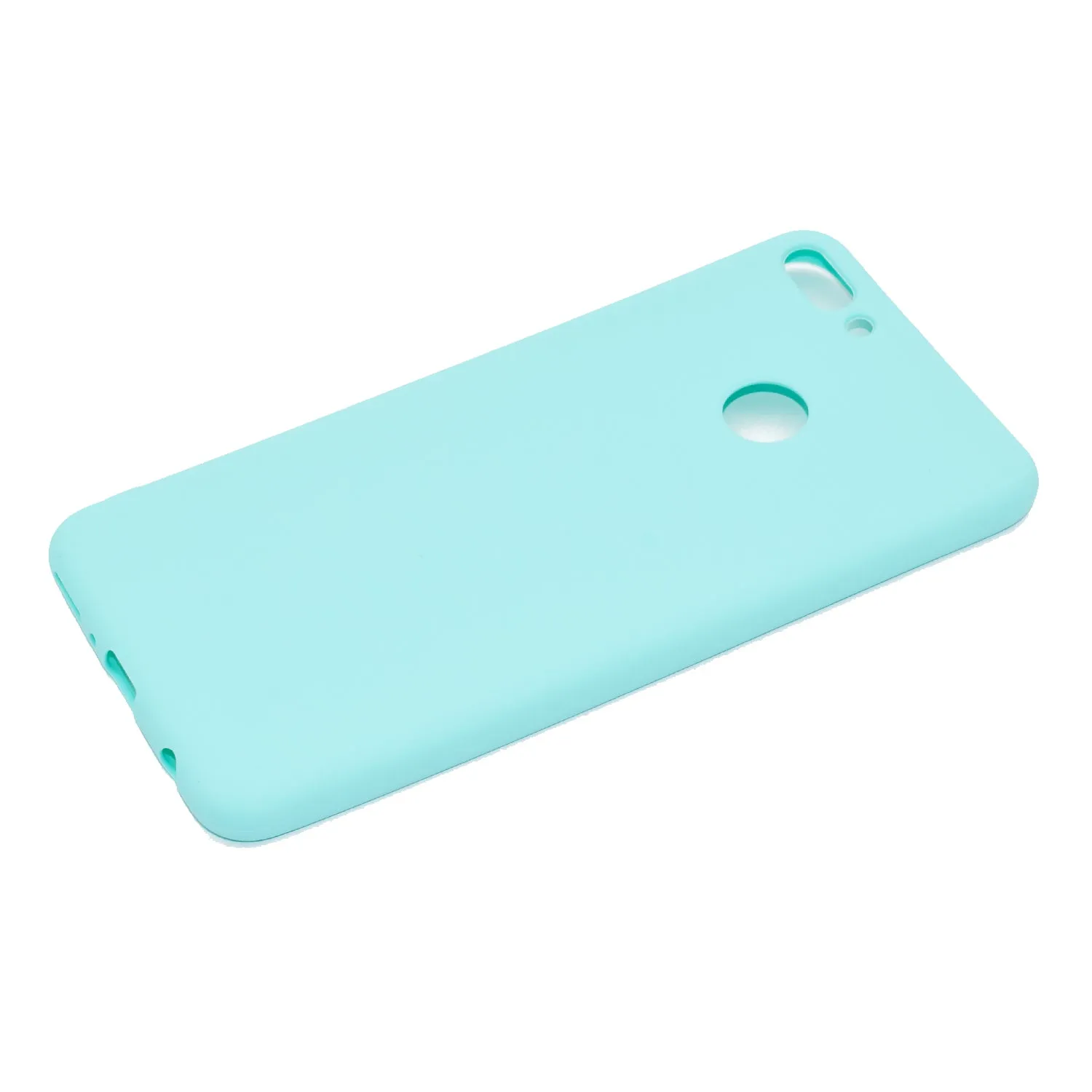 for HUAWEI Y9 2018 Lovely Candy Color Matte TPU Anti-scratch Non-slip Protective Cover Back Case Light blue