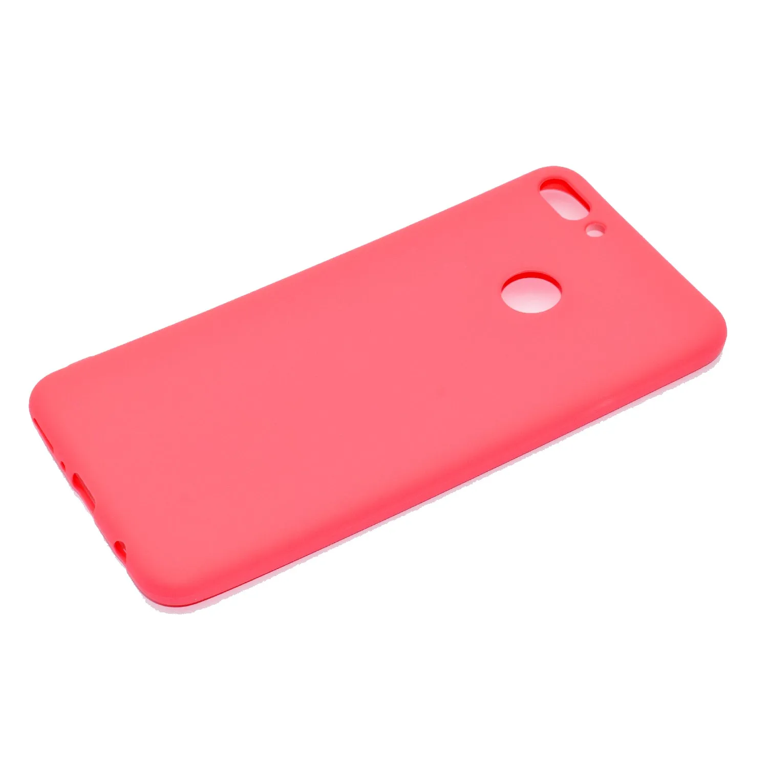 for HUAWEI Y9 2018 Lovely Candy Color Matte TPU Anti-scratch Non-slip Protective Cover Back Case yellow