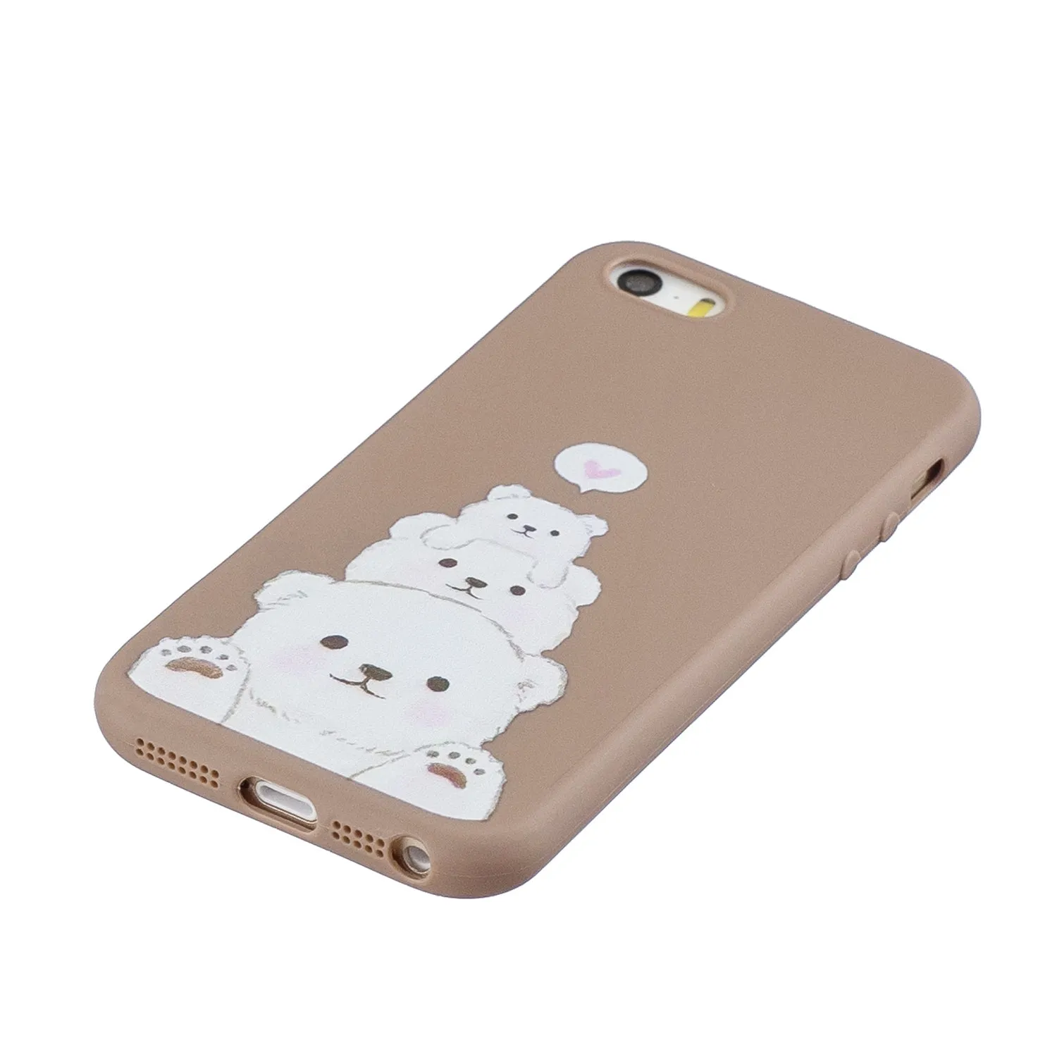 For iPhone 5 5S SE Phone Cases TPU Full Cover Cute Cartoon Painted Case Girls Mobile Phone Cover 3