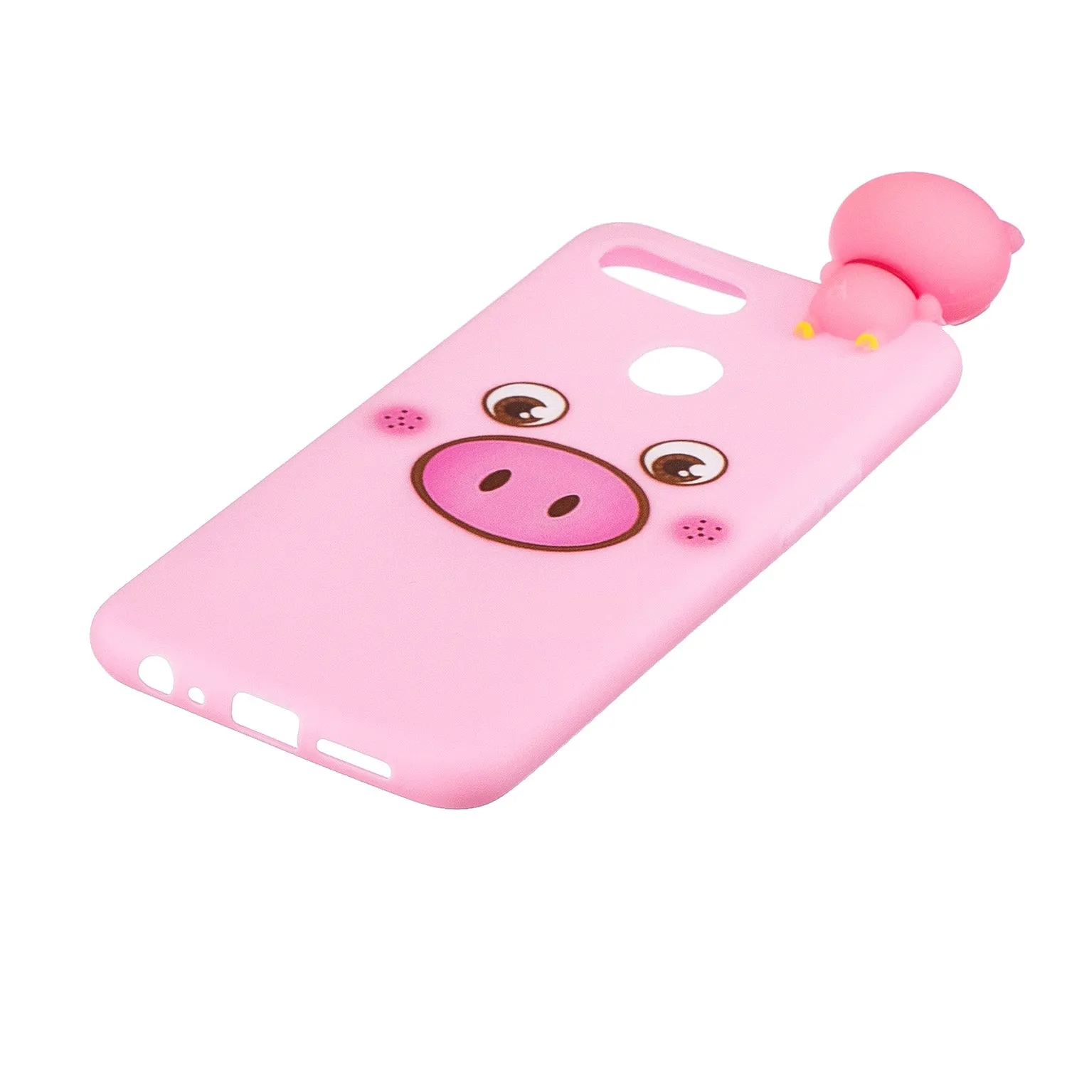 For OPPO F9/F9 PRO 3D Cute Coloured Painted Animal TPU Anti-scratch Non-slip Protective Cover Back Case Smiley panda