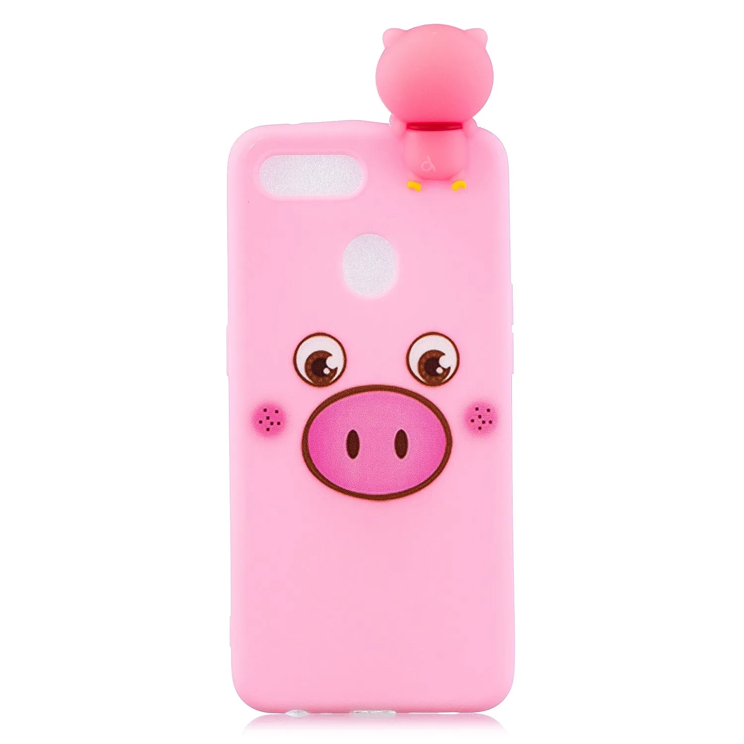 For OPPO F9/F9 PRO 3D Cute Coloured Painted Animal TPU Anti-scratch Non-slip Protective Cover Back Case Smiley panda