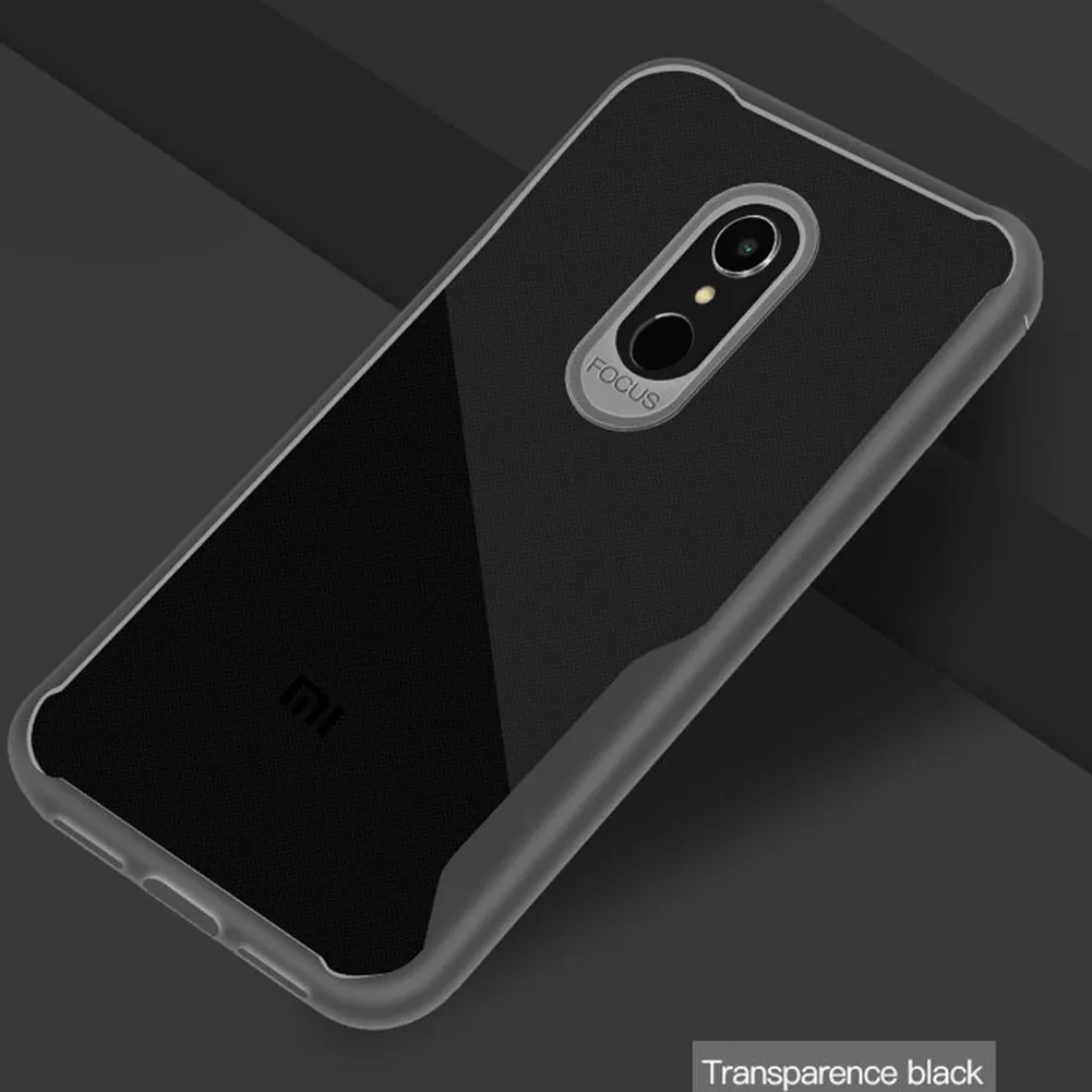 For Redmi 5 Ultra Slim Translucent Back Cover Non-slip Shockproof TPU Full Protective Case  Transparent gray
