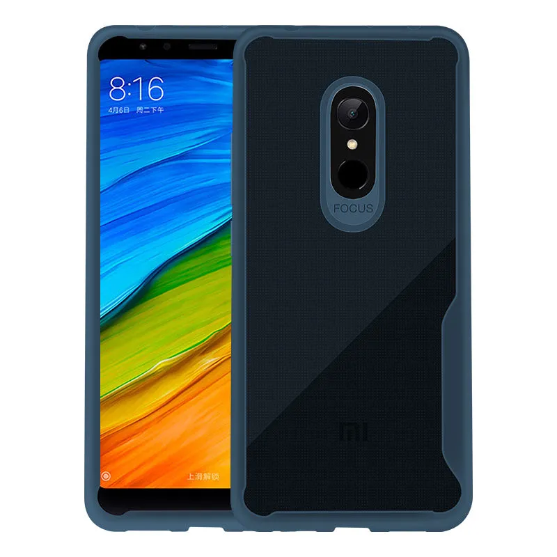 For Redmi 5 Ultra Slim Translucent Back Cover Non-slip Shockproof TPU Full Protective Case  Transparent gray