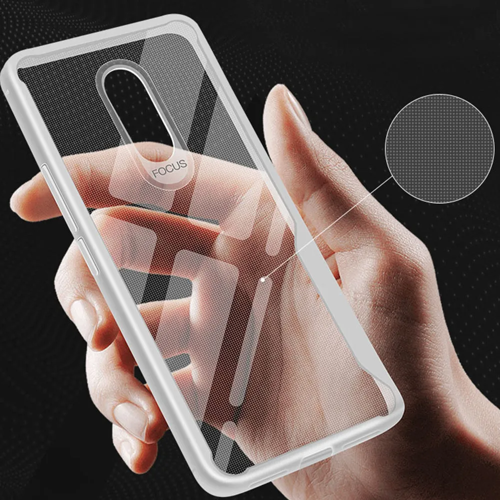 For Redmi 5 Ultra Slim Translucent Back Cover Non-slip Shockproof TPU Full Protective Case  Transparent gray