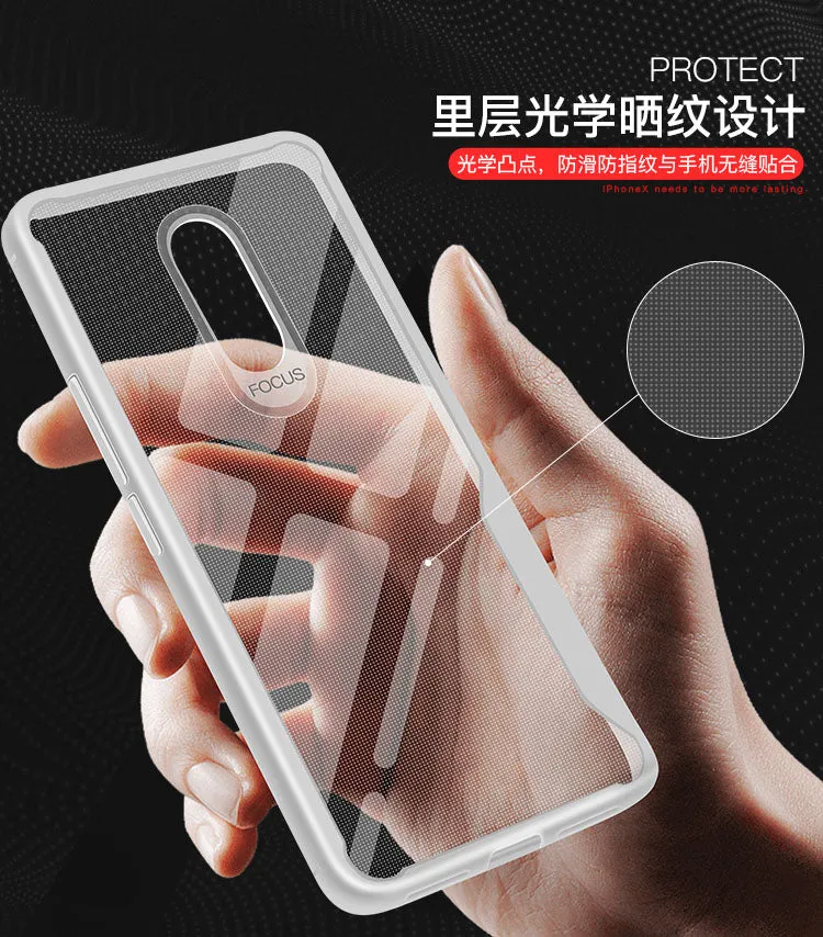 For Redmi 5 Ultra Slim Translucent Back Cover Non-slip Shockproof TPU Full Protective Case  Transparent gray