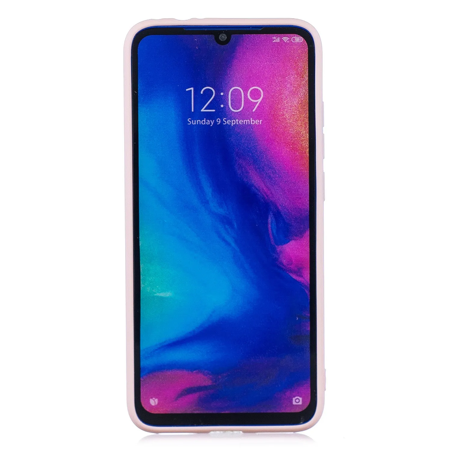 For Redmi note 7 Lovely Candy Color Matte TPU Anti-scratch Non-slip Protective Cover Back Case black