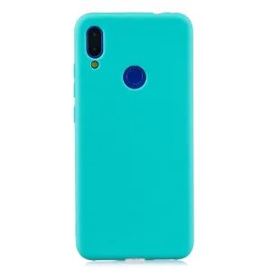 For Redmi note 7 Lovely Candy Color Matte TPU Anti-scratch Non-slip Protective Cover Back Case Light blue