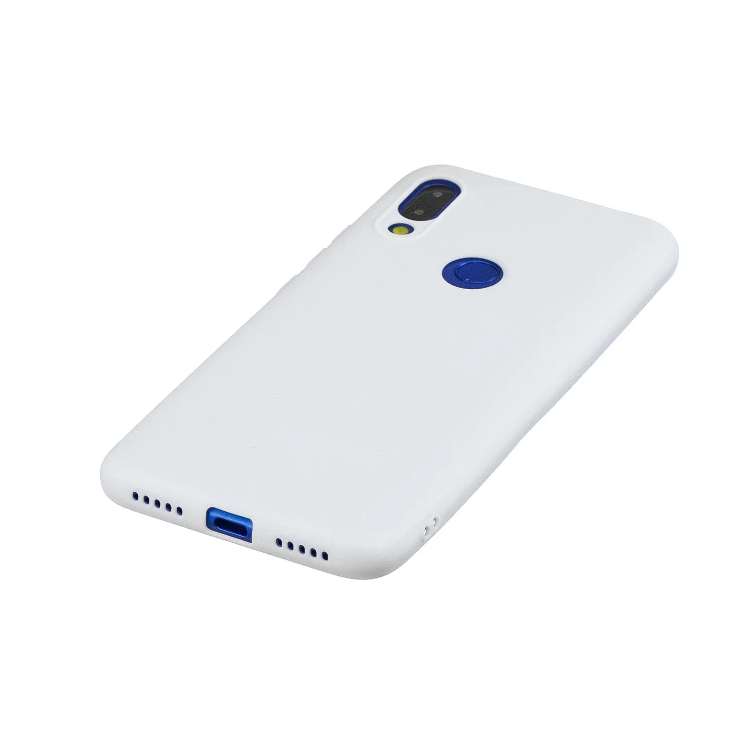 For Redmi note 7 Lovely Candy Color Matte TPU Anti-scratch Non-slip Protective Cover Back Case white