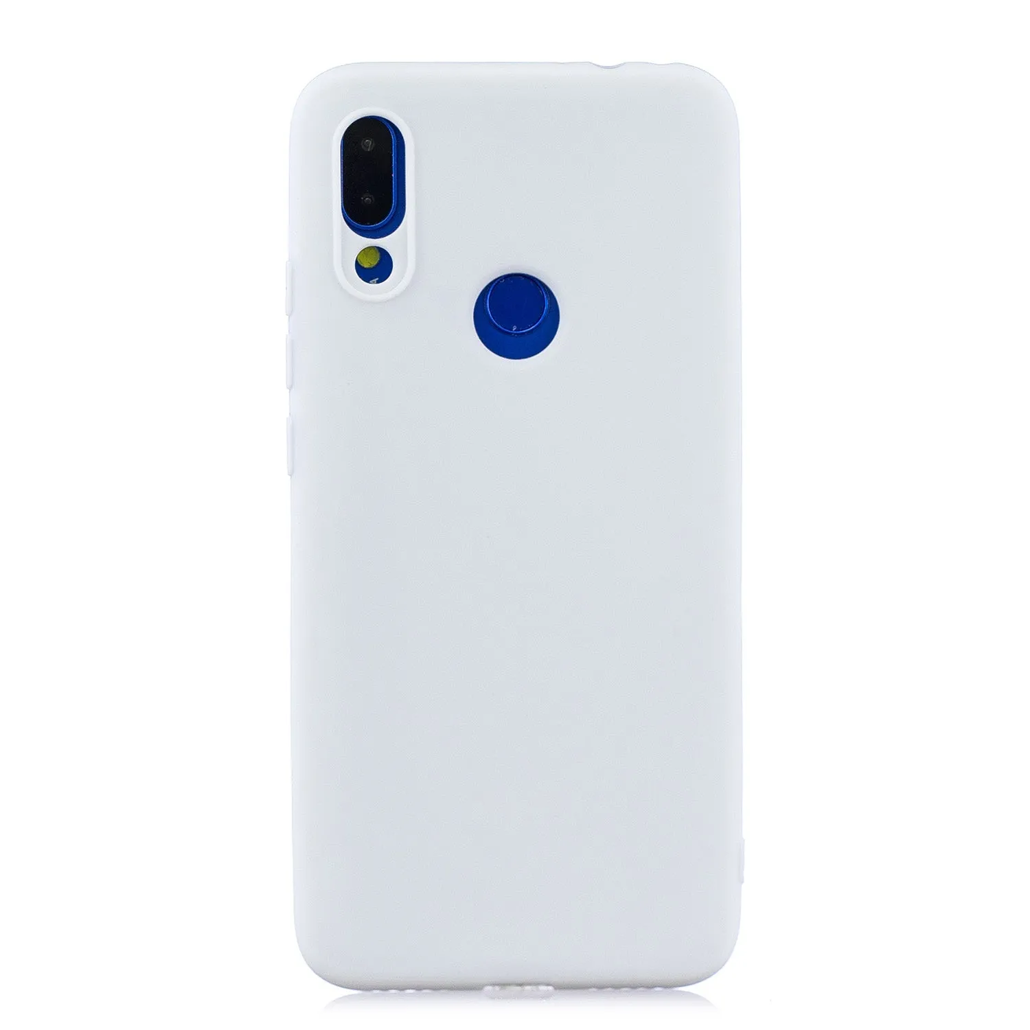 For Redmi note 7 Lovely Candy Color Matte TPU Anti-scratch Non-slip Protective Cover Back Case white