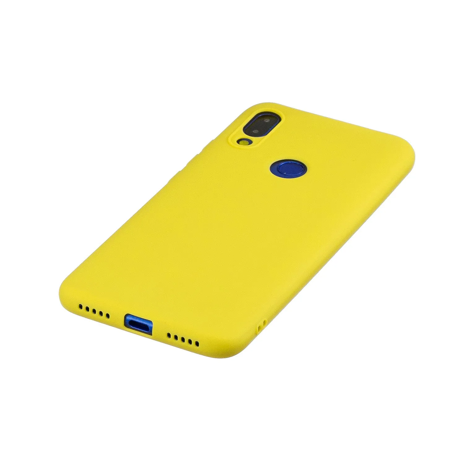 For Redmi note 7 Lovely Candy Color Matte TPU Anti-scratch Non-slip Protective Cover Back Case yellow