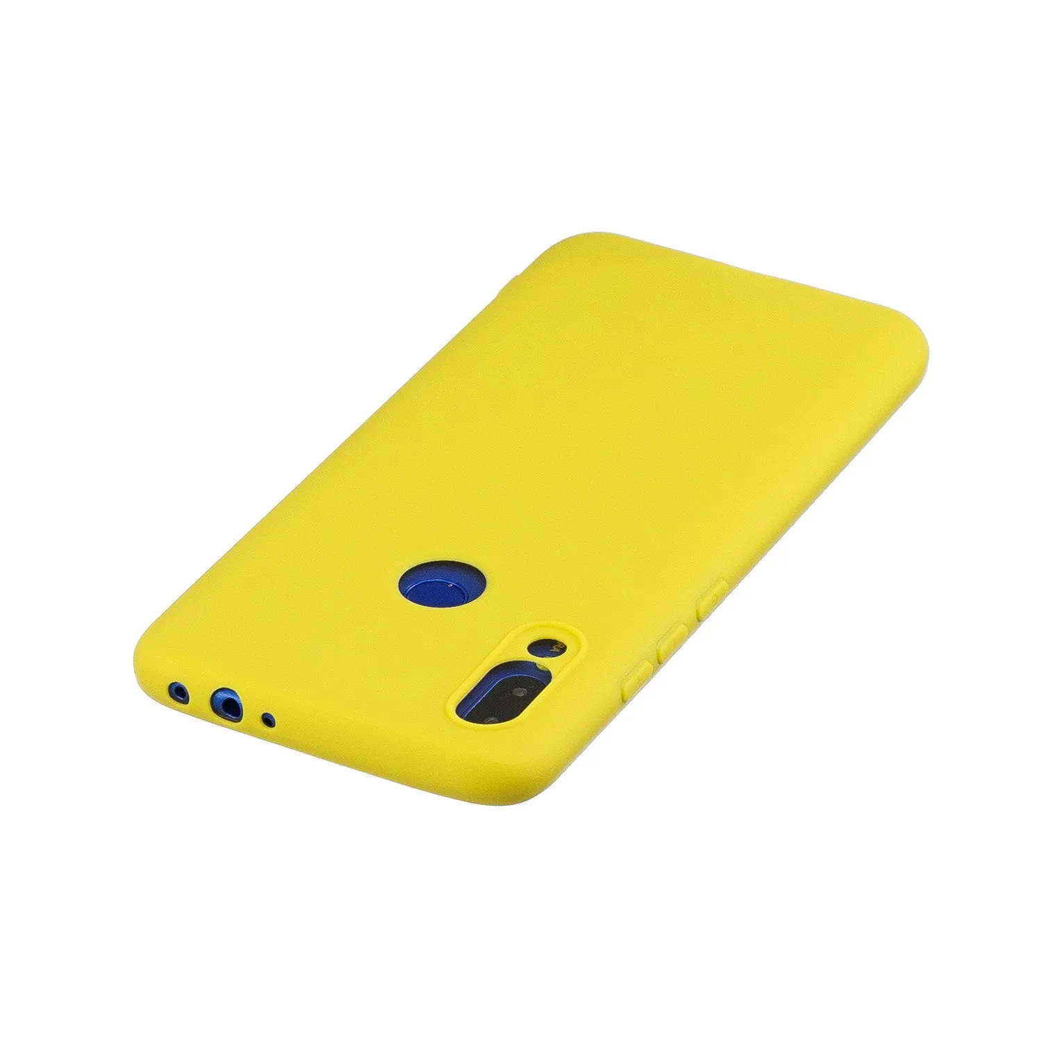 For Redmi note 7 Lovely Candy Color Matte TPU Anti-scratch Non-slip Protective Cover Back Case yellow