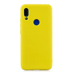 For Redmi note 7 Lovely Candy Color Matte TPU Anti-scratch Non-slip Protective Cover Back Case yellow