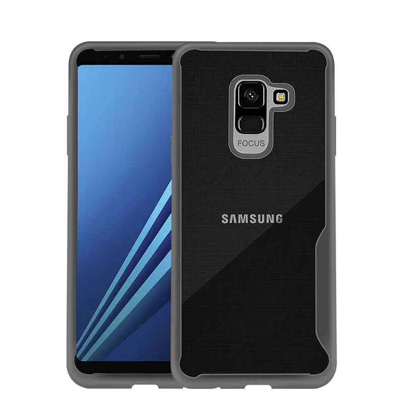 For Samsung A6 2018 Eurasia Edition Ultra Slim Translucent Back Cover Non-slip Shockproof TPU Full Protective Case  Transparent White