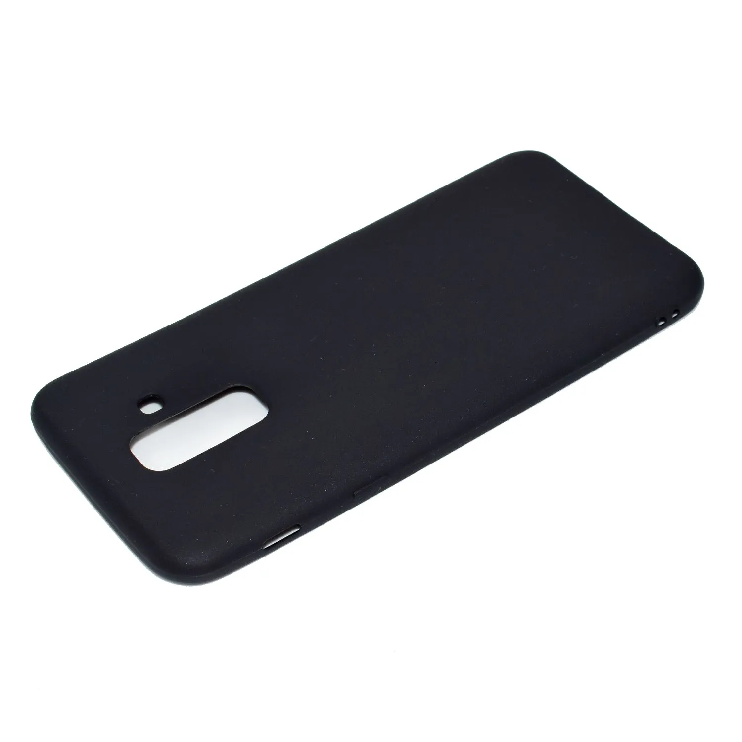 for Samsung A6 plus 2018 Lovely Candy Color Matte TPU Anti-scratch Non-slip Protective Cover Back Case black