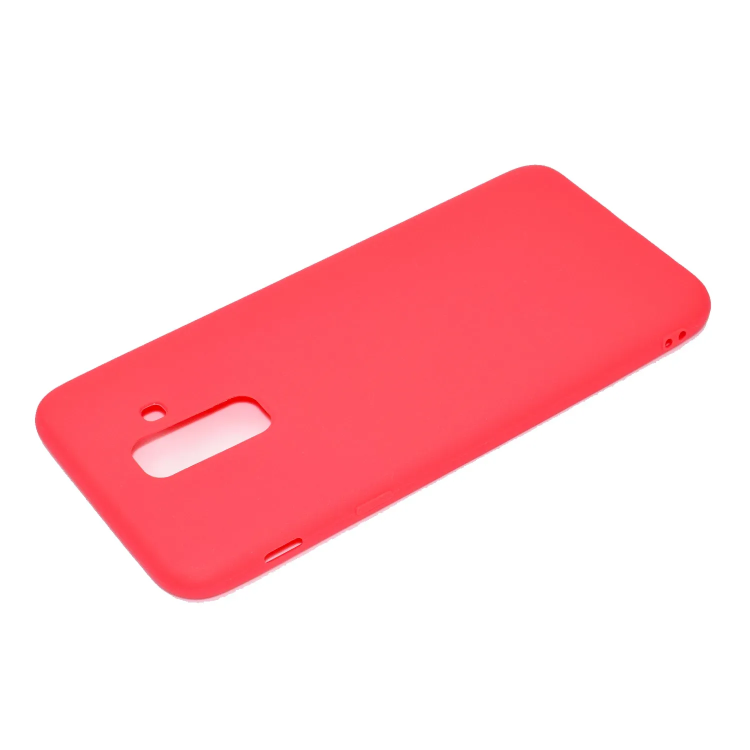 for Samsung A6 plus 2018 Lovely Candy Color Matte TPU Anti-scratch Non-slip Protective Cover Back Case red