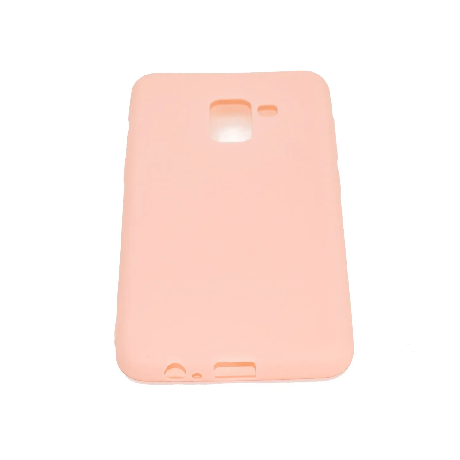 for Samsung A8 2018 Lovely Candy Color Matte TPU Anti-scratch Non-slip Protective Cover Back Case Light pink