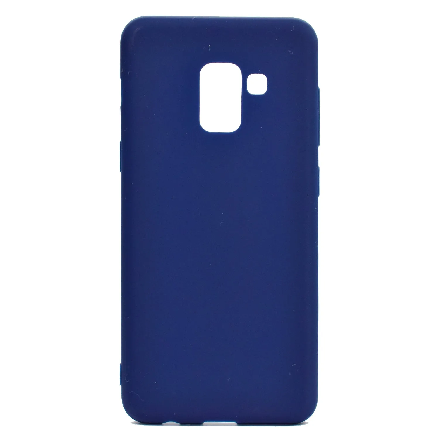 for Samsung A8 2018 Lovely Candy Color Matte TPU Anti-scratch Non-slip Protective Cover Back Case Navy