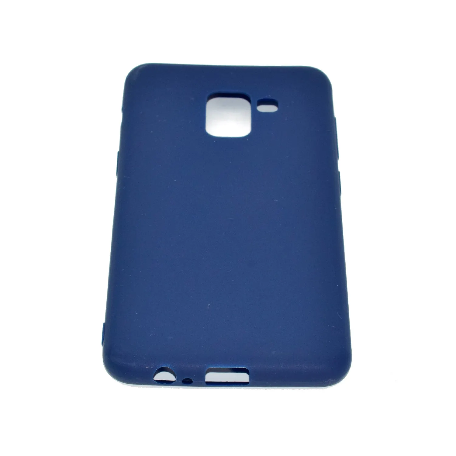 for Samsung A8 2018 Lovely Candy Color Matte TPU Anti-scratch Non-slip Protective Cover Back Case Navy