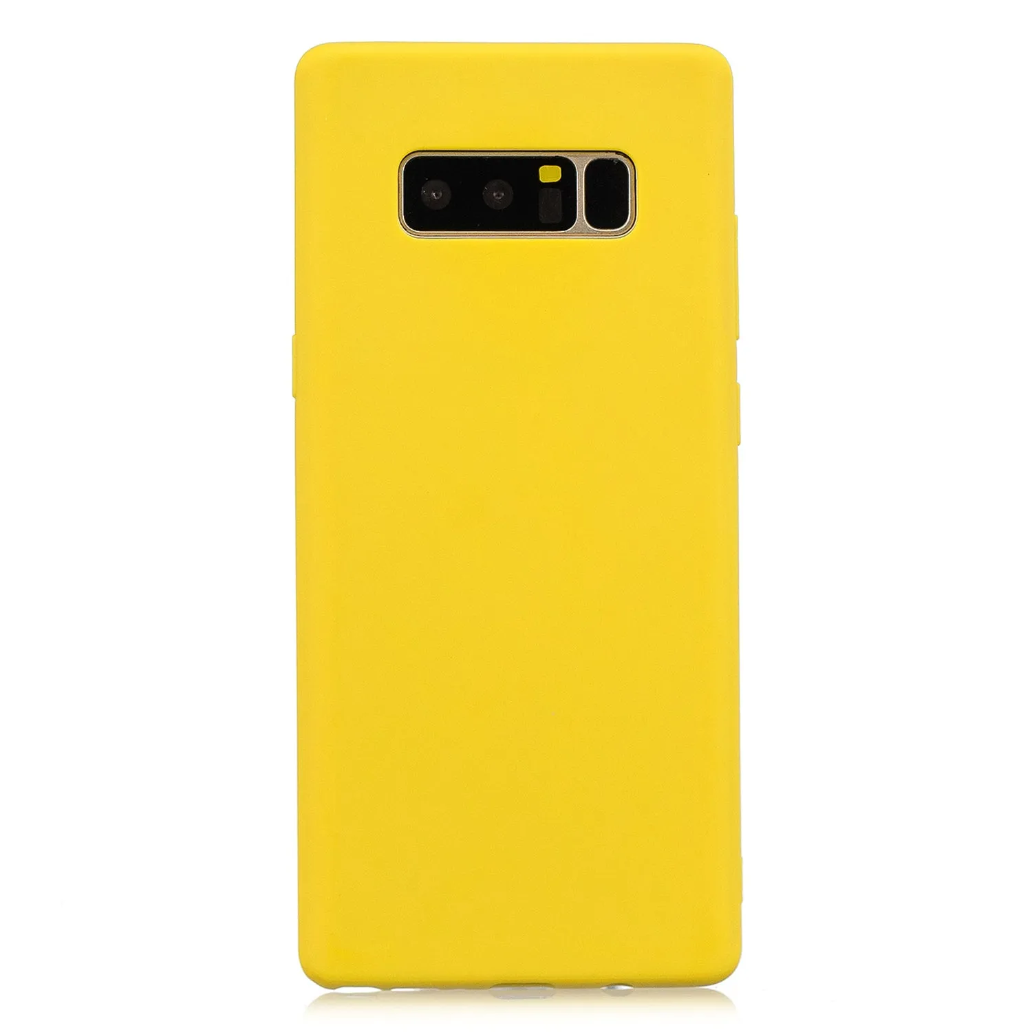 for Samsung NOTE 8 Cute Candy Color Matte TPU Anti-scratch Non-slip Protective Cover Back Case yellow