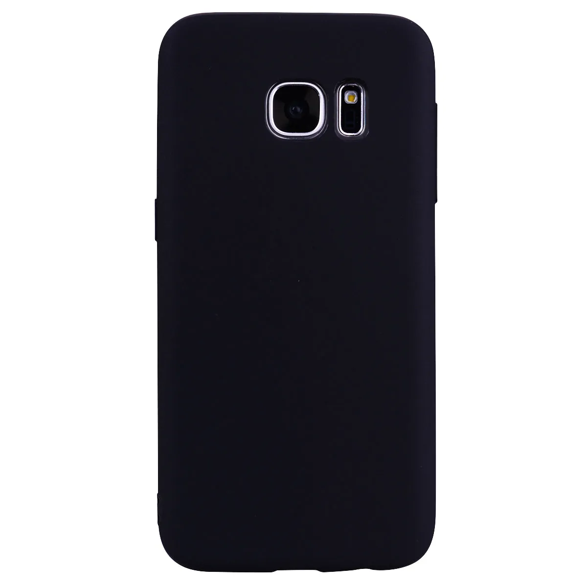 for Samsung S7 Cute Candy Color Matte TPU Anti-scratch Non-slip Protective Cover Back Case black
