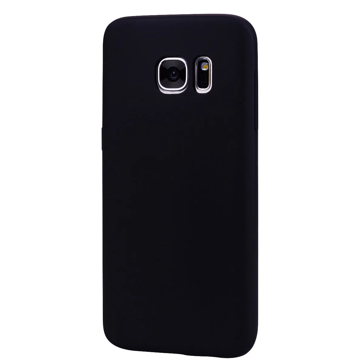 for Samsung S7 Cute Candy Color Matte TPU Anti-scratch Non-slip Protective Cover Back Case black