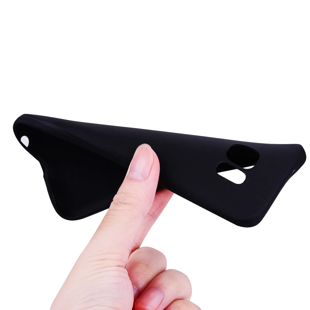 for Samsung S7 Cute Candy Color Matte TPU Anti-scratch Non-slip Protective Cover Back Case black
