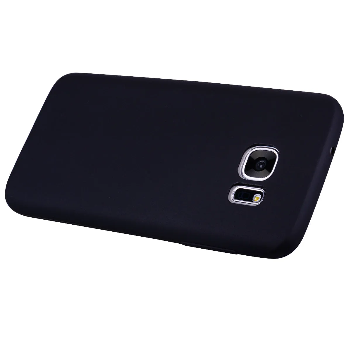for Samsung S7 Cute Candy Color Matte TPU Anti-scratch Non-slip Protective Cover Back Case black