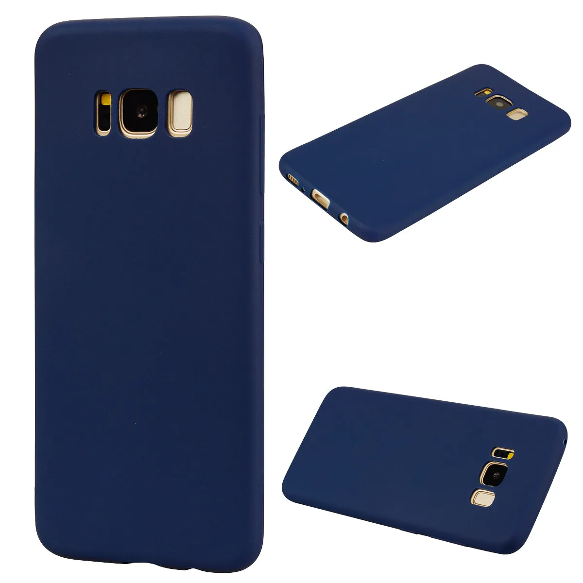 for Samsung S8 plus Lovely Candy Color Matte TPU Anti-scratch Non-slip Protective Cover Back Case black