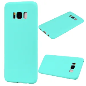for Samsung S8 plus Lovely Candy Color Matte TPU Anti-scratch Non-slip Protective Cover Back Case Light blue