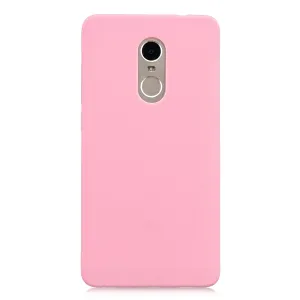 for XIAOMI Redmi NOTE 4X/NOTE 4 Lovely Candy Color Matte TPU Anti-scratch Non-slip Protective Cover Back Case dark pink