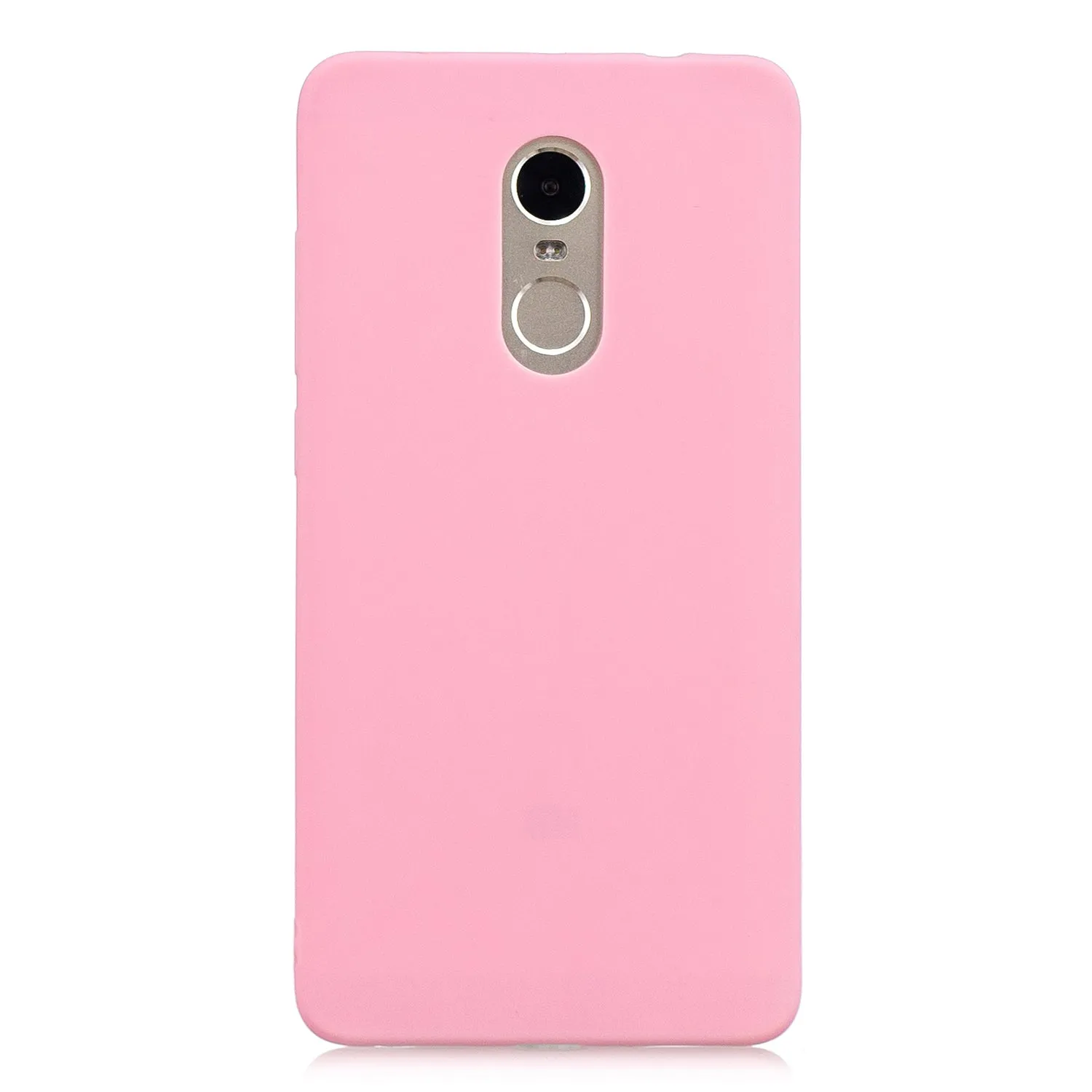 for XIAOMI Redmi NOTE 4X/NOTE 4 Lovely Candy Color Matte TPU Anti-scratch Non-slip Protective Cover Back Case dark pink