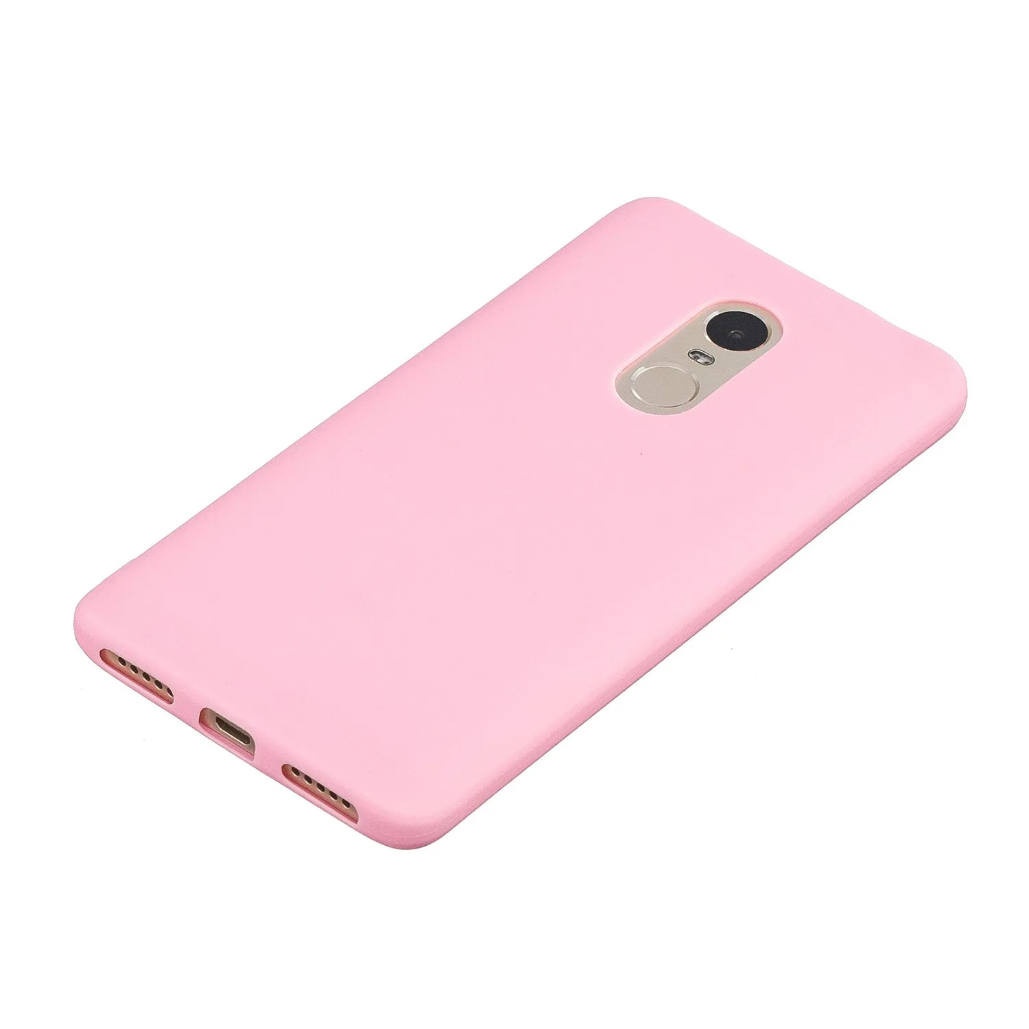 for XIAOMI Redmi NOTE 4X/NOTE 4 Lovely Candy Color Matte TPU Anti-scratch Non-slip Protective Cover Back Case dark pink