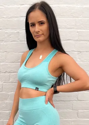 FORCE SPORTS BRA in MINT BLUE