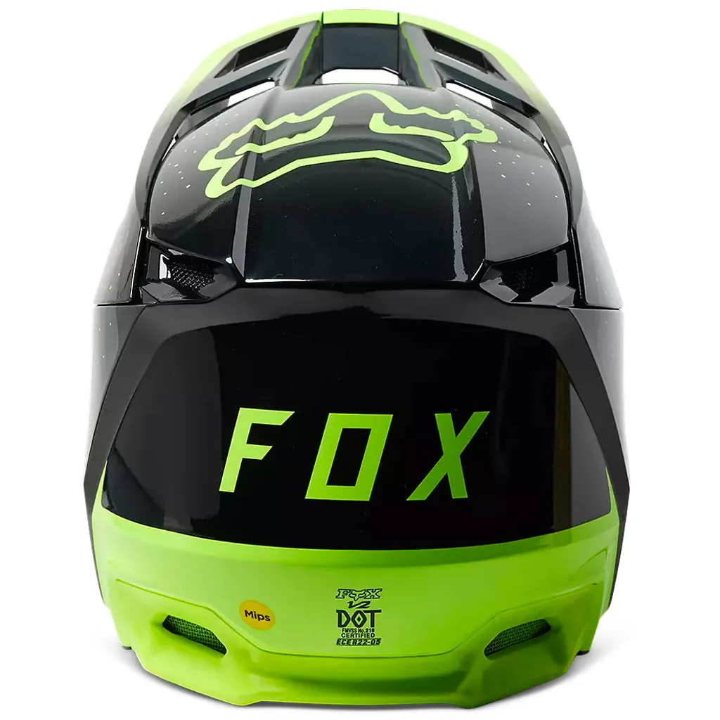 Fox - 2023 V2 Vizen Yellow Helmet
