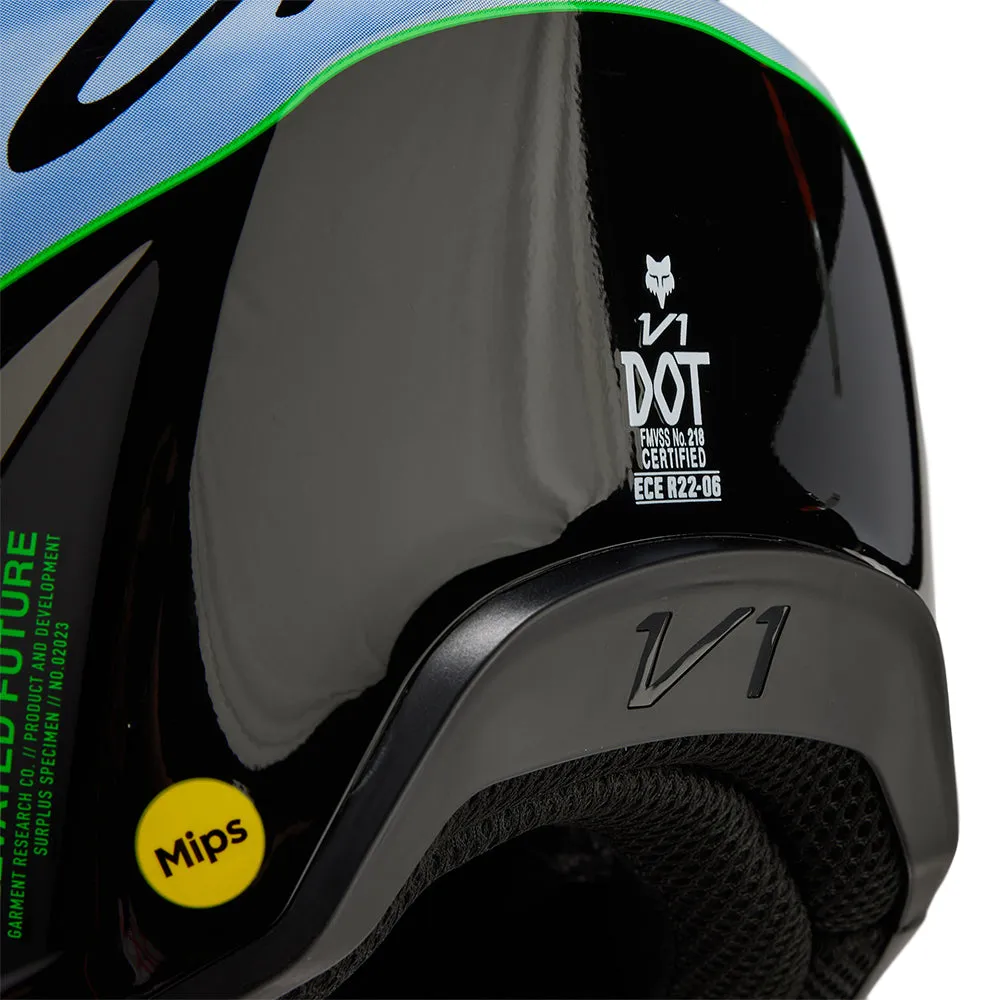 FOX V1 ATLAS HELMET MIPS CE [BLACK/GREEN]