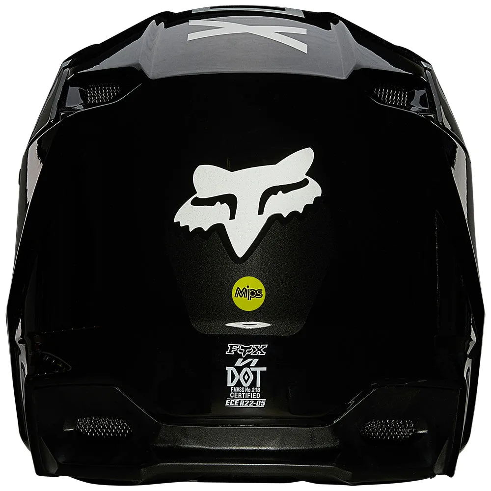FOX YOUTH MIPS V1 REVN HELMET ECE [BLACK/WHITE]