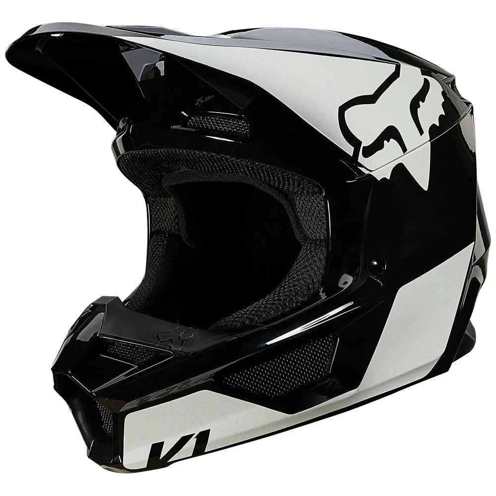 FOX YOUTH MIPS V1 REVN HELMET ECE [BLACK/WHITE]