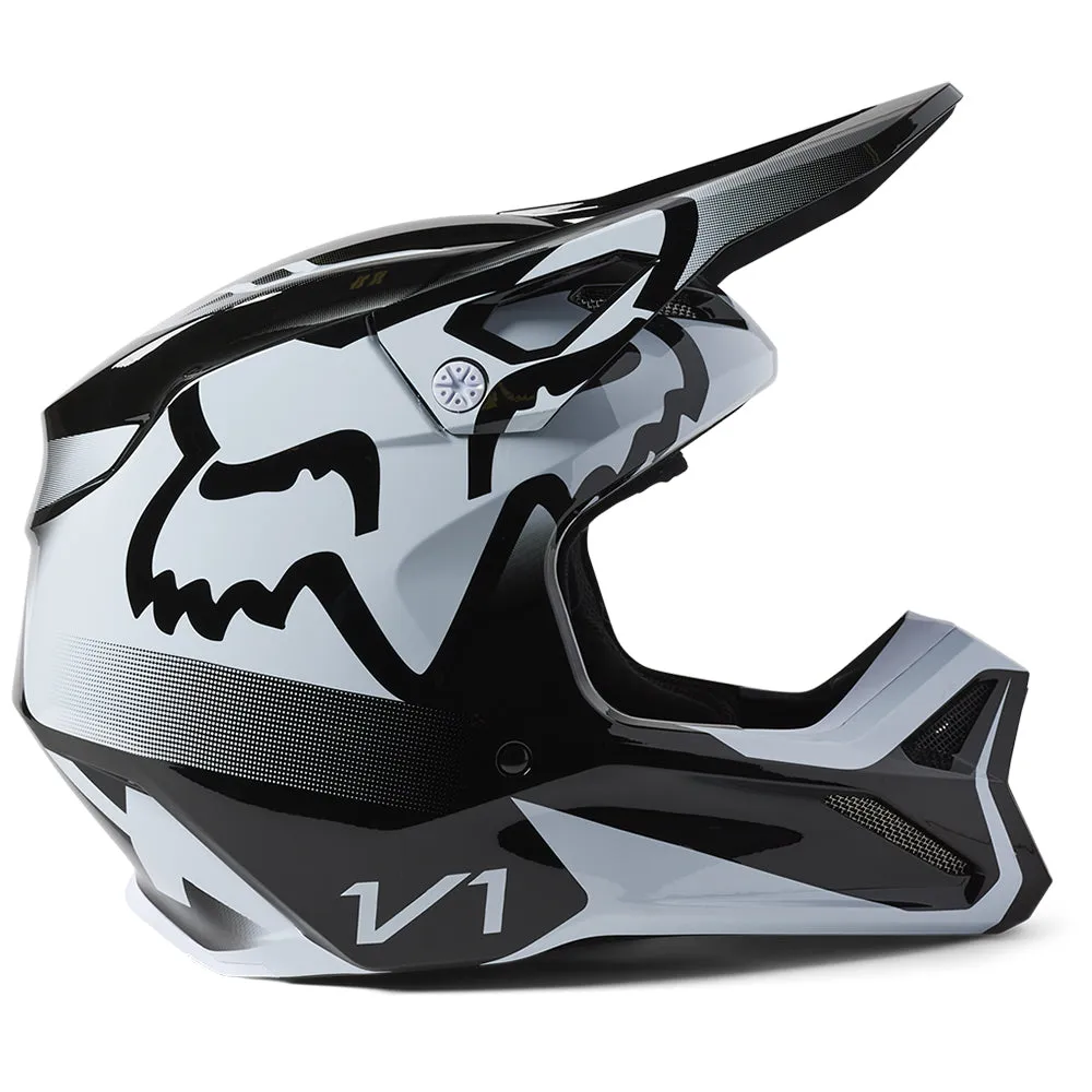 FOX YOUTH V1 LEED HELMET MIPS ECE [BLACK/WHITE]