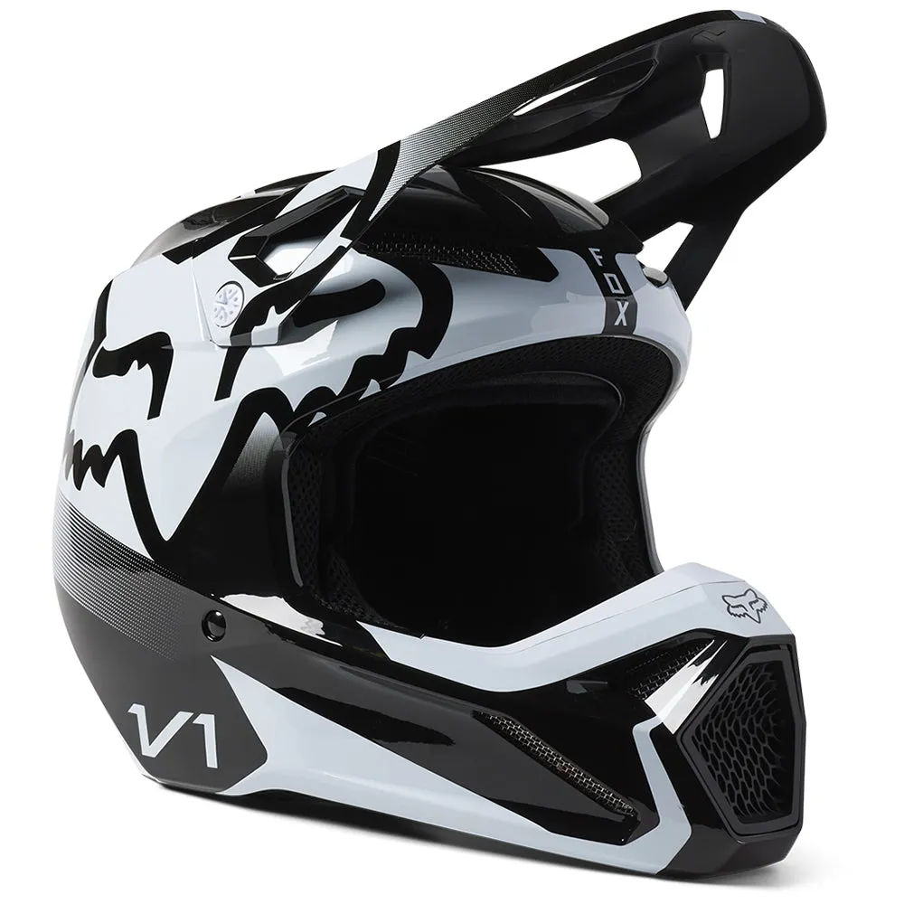 FOX YOUTH V1 LEED HELMET MIPS ECE [BLACK/WHITE]